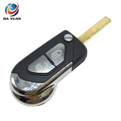 AS009054 For Peugeot  2 button modified flip remote key shell with battery place with groove blade