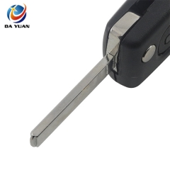AS009044 for Peugeot 307 2 buttons flip remote key shell without groove blade with battery place(CE0536)