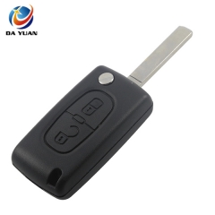AS009045 For Peugeot 2 button 307 remote key shell no battery place without groove blade(CE0523)