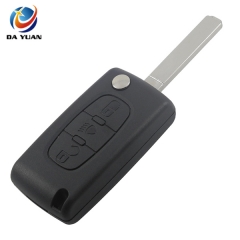AS009046 Peugeot 3 button 307 remote key shell no battery place without groove blade(CE0523)