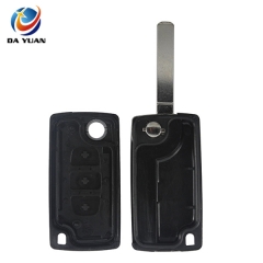 AS009046 Peugeot 3 button 307 remote key shell no battery place without groove blade(CE0523)