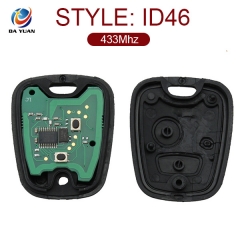 AK009034 For Peugeot Berlingo 2 Button 433MHz Full Remote Key Fob Blade Transponder Chip ID46