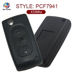 AK009036 for Peugeot 0523 ASK 3 Button Remote Key 433MHz ID46 PCF7941
