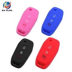 AS067003 Silicone Car 3 Button Remote Key Cover Case for Ford Focus Fiesta Mondeo