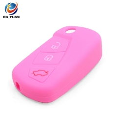 AS067004 Silicone Car 3 Button Remote Key Fob Cover Case for Ford Focus Fiesta Escort