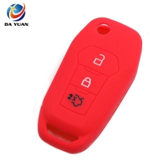 AS067003 Silicone Car 3 Button Remote Key Cover Case for Ford Focus Fiesta Mondeo