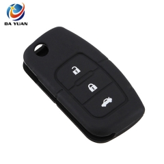 AS067001 For Ford Silicone Bag 3 Buttons Flip Cars Key Cover Cases Remote Shell