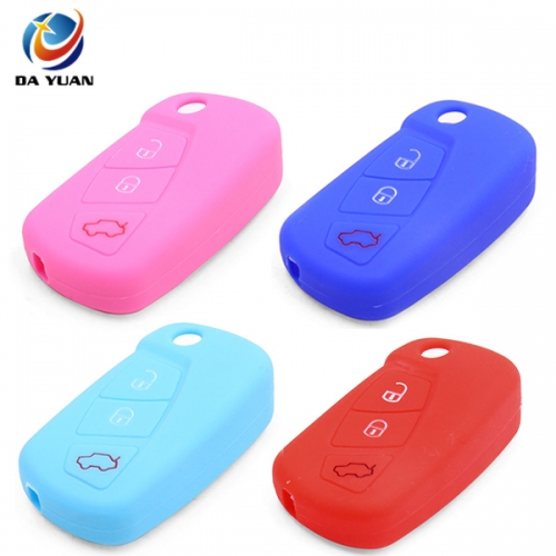 AS067004 Silicone Car 3 Button Remote Key Fob Cover Case for Ford Focus Fiesta Escort