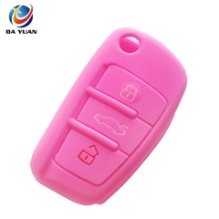 AS068001 Car Key Silicone Remote Holder Case Cover for AUDI A2 A3 A4 A6 TT Q7 R8 S4