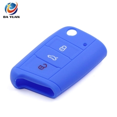 AS066002 Silicone Car Remote Flip Key Fob Cover Shell Case for VW Volkswagen Golf 7