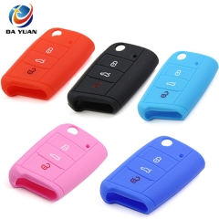 AS066002 Silicone Car Remote Flip Key Fob Cover Shell Case for VW Volkswagen Golf 7