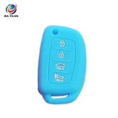 AS064004 Silicone car key cover case for Hyundai Flip Folding remote