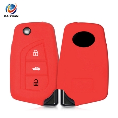 AS063010 SILICONE COVER FOR TOYOTA 3 BUTTON CAR FLIP KEY CASE COVER