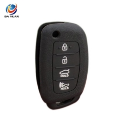AS064004 Silicone car key cover case for Hyundai Flip Folding remote