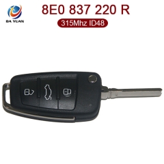 AK008057 Original for Audi A4 Flip Key 3 Button 315MHz ID48 8E0 837 220 R