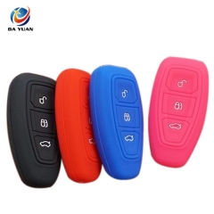 AS067002 Silicone Car Remote Key Fob Cover Shell Case for Ford Focus Fiesta Mondeo