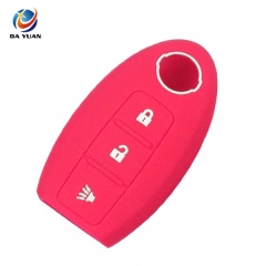 AS072002 Remote 3 Button Silicone Car Key Cover Case For Nissan