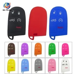 AS071001 Silicone Car Key Cover Shell For Jeepe For Chrysler for Dodge Key Cases
