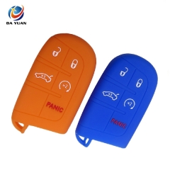 AS071001 Silicone Car Key Cover Shell For Jeepe For Chrysler for Dodge Key Cases