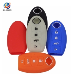 AS072004 Remote 4 Buttons Silicone Car Key Cover For NISSAN