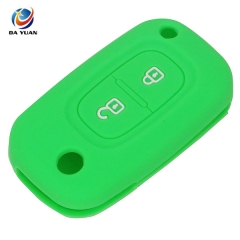 AS070009 Silicone Flip Car Key Case for Renault  2 Buttons Auto Folding Remote Key Cover