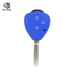 AS063012 silicone car key cover case shell fob for Toyota 3 button remote key case