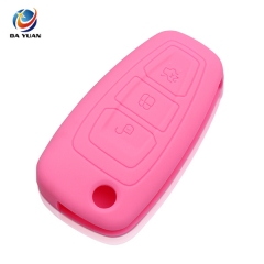 AS067010 Silicone Car Key Case Cover For Ford 3 buttons