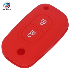 AS070009 Silicone Flip Car Key Case for Renault  2 Buttons Auto Folding Remote Key Cover