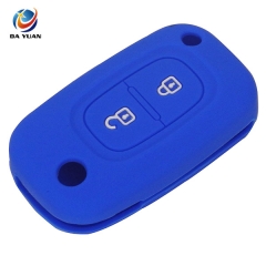 AS070009 Silicone Flip Car Key Case for Renault  2 Buttons Auto Folding Remote Key Cover