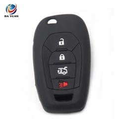 AS065004 Silicone Car Key Cover FOB Case For Chevrolet 4 Buttons Flip Remote Key