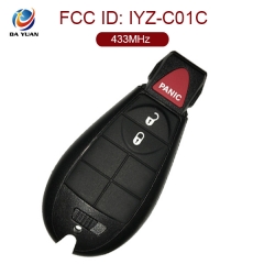 AK024022 for Dodge Smart Remote Key 2+1 Button 433MHz Keyless go FCC ID IYZ-C01C