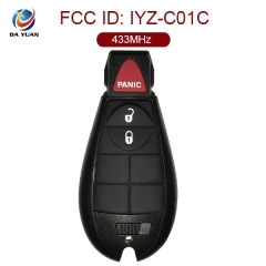 AK024022 for Dodge Smart Remote Key 2+1 Button 433MHz Keyless go FCC ID IYZ-C01C