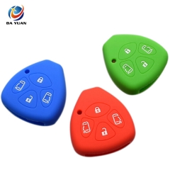 AS063013 Silicone rubber car key case cover shell for Toyota 4 button key case cover