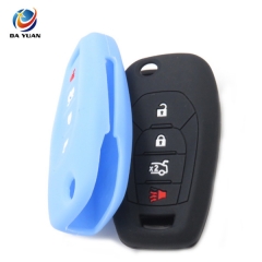 AS065004 Silicone Car Key Cover FOB Case For Chevrolet 4 Buttons Flip Remote Key