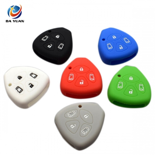 AS063013 Silicone rubber car key case cover shell for Toyota 4 button key case cover