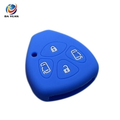 AS063013 Silicone rubber car key case cover shell for Toyota 4 button key case cover