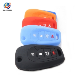 AS065004 Silicone Car Key Cover FOB Case For Chevrolet 4 Buttons Flip Remote Key