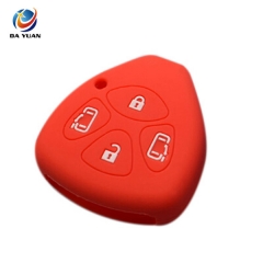 AS063013 Silicone rubber car key case cover shell for Toyota 4 button key case cover