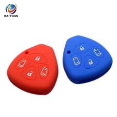 AS063013 Silicone rubber car key case cover shell for Toyota 4 button key case cover