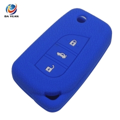 AS063015 silicone car key cover case for Toyota remote Car flip key 3 button