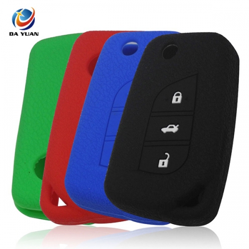 AS063015 silicone car key cover case for Toyota remote Car flip key 3 button