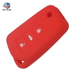 AS063015 silicone car key cover case for Toyota remote Car flip key 3 button