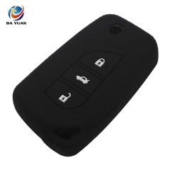 AS063015 silicone car key cover case for Toyota remote Car flip key 3 button