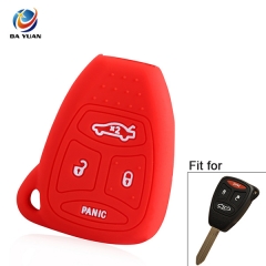 AS071002 Silicone car key case cover For Jeep Chrysler Dodge 4 Button