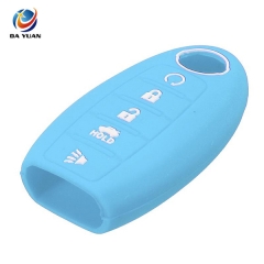 AS072009 Silicone Key Case Cover Fob Remote Cover Case For Nissan 5 Button