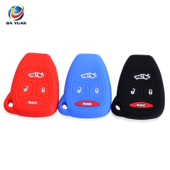 AS071002 Silicone car key case cover For Jeep Chrysler Dodge 4 Button