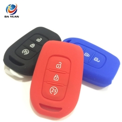 AS070010 Silicone rubber car key cover case for Renault 3 button key