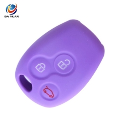 AS070012 Silicone Car Key Case Shell Cover fits For Renault 3 button