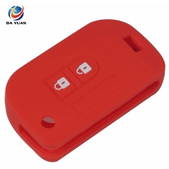 AS072010 2 Buttons Remote Silicone Car Key Cover Case For Nissan Folding Key