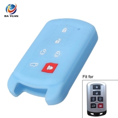 AS063022 Silicone Car Key Cover Case For Toyota 6 Button Remote Key